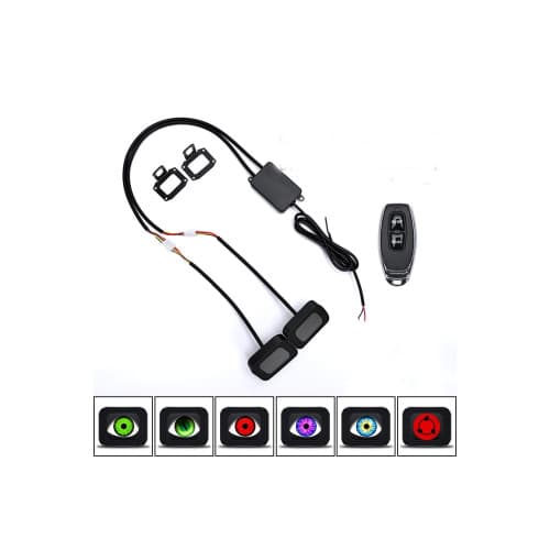 Proiectoare LED Devil Eyes cu telecomanda 6 modele selectabile 2 inch Cod: HH-DVL2 2