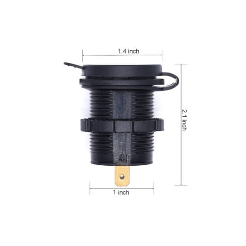 Mufa bord incarcator USB TYPE C si USB QC3.0 cu voltmetru 12V Cod: DS2052 2