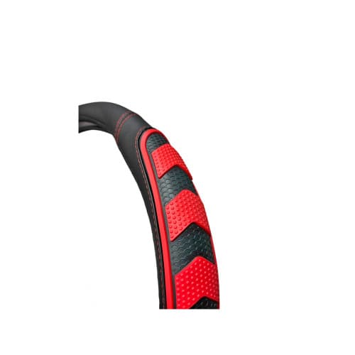 Husa volan auto imitatie piele si silicon rosu marime M Cod: WK-1405 2