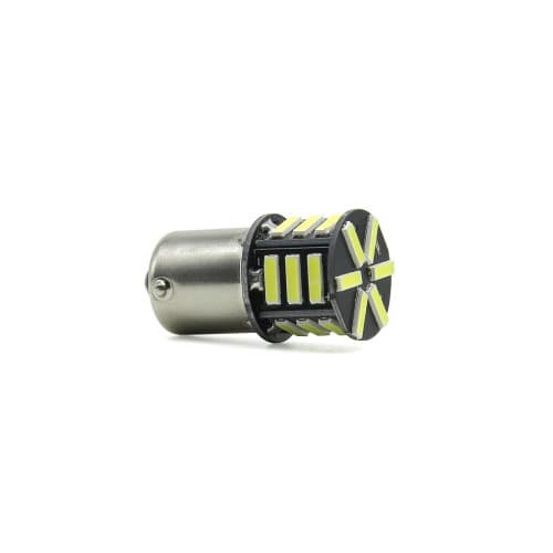 Set 2 becuri o faza T.N. BAU15S  21SMD 12V 300 lumen  lumina  alba   Cod: HH015 2