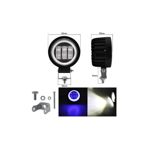 Proiector LED cu Angel Eyes DRL lumina alba 30W  Cod: ZC-4RO 3