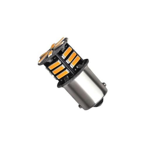 Set 2 becuri o faza T.V. BA15S  21SMD 12V 300 lumen  lumina galbena Cod: HH014 2