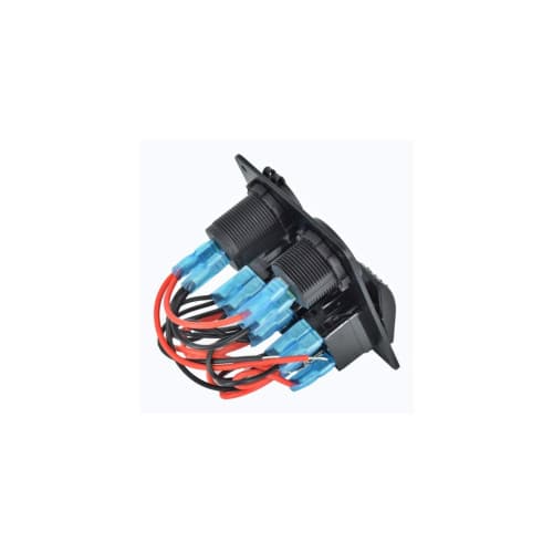 Panou de control cu voltmetru, 3 întrerupatoare si 2 porturi USB  Cod: SP04 / SPA16 2