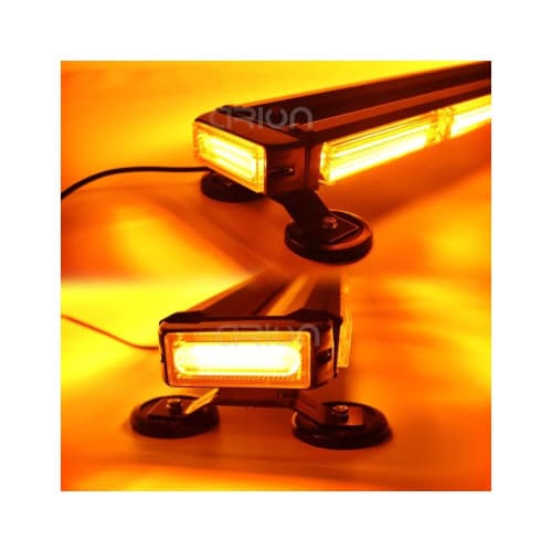 Rampa girofar proiector LED COB stroboscopic lumina portocalie 12 24V baza magnetica  Cod: AS-COB-8-4S 2