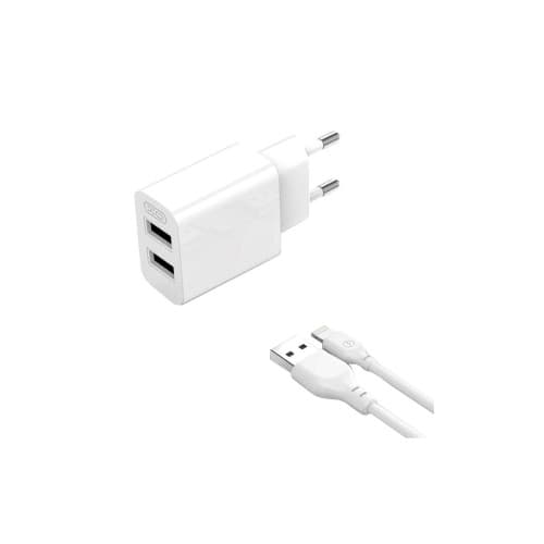 Incarcator retea USB 2.4A cu cablu compatibil Lightning iPhone Cod: XO-L109A