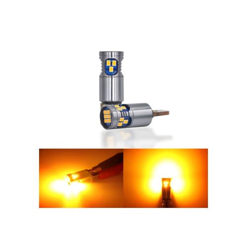 Set 2 becuri T10 18SMD 2016 Canbus 12V 400 lumen lumina galbena Cod: HH025 2