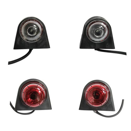 Lampa laterala gabarit cu LED Rosu-Alb 24V E4-Mark Cod:BK69052