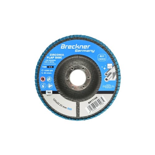 Disc lamelar abraziv cu zirconiu pentru taiat si polizat metal P80 Cod: BK77198