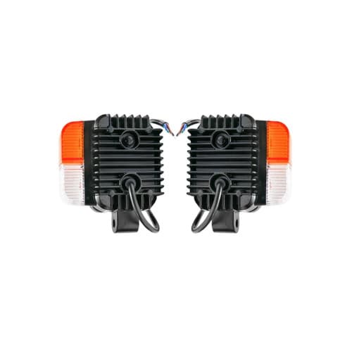 Set faruri universale tractor stanga si dreapta cu LED 10-80V, temperatura culoare 6000K, pozitii 3W LED si semnalizare 3W LED Breckner BK69132 3