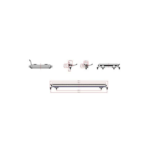 Proiector LED profesional cu pozitie alba / galbena 5700k (27 Led  x 5W)  Cod:KM2155-135W 2