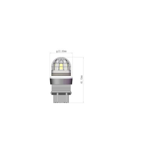 Bec 2 faze  P27/7W 3157 15SMD 2835 12V CANBUS  nonpolar 320 lumen Lumina alba Cod: SPT15-3157-W 2