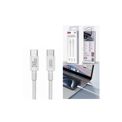 Cablu pentru incarcare 240W Quick Charge si transfer date Type-C la Type-C Cod: XO-NB-Q298