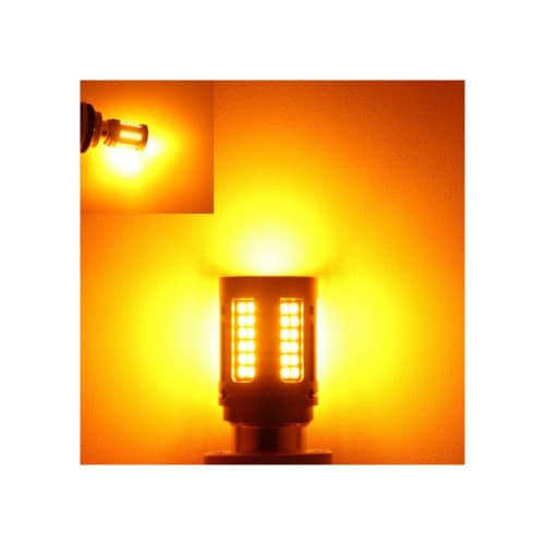 Set 2 becuri o faza T.N. BAU15S 84SMD Canbus 12V-24V nonpolar lumina galbena1000 lumen 25W Cod: HH003 3