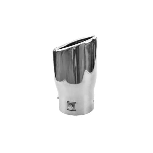 Ornament toba inox Premium, model tesit cu perforatii, intrare 6.5 cm, iesire 6.9 cm, lungime 15 cm Cod: 7656G