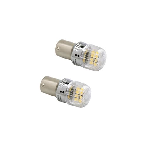 Set 2 becuri auto LED o faza BA15S P21W 16SMD 2835 CANBUS 12-24V 620lm lumina alba Cod: SPT18-1156-W
