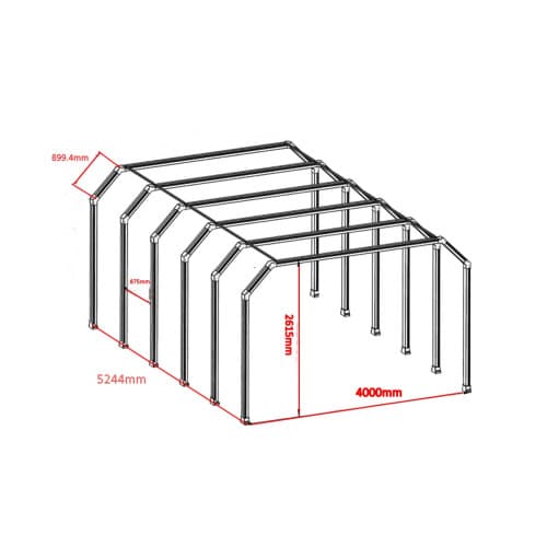Tunel LED detailing auto 1470W, 6000K alb rece, 4000x5244 mm Cod: HEX5 4