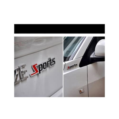 Emblema auto Sports culoare Negru/Rosu dimensiune 11.3cm x 1.3cm Cod: SPORTS 4