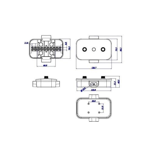 Cutie conexiune fire pentru remorca cu 10 pozitii Cod: CH12118-10 3