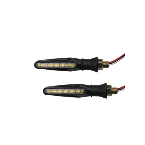 Semnalizare moto 12V cu functie de lumina de zi alba si semnalizare galbena Cod: AC-0031 4