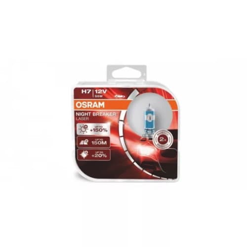 Set 2 becuri Osram H7 Night Breaker Laser +150% 12V 55W Cod: 64210NLS2