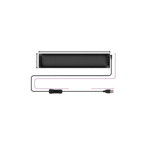 Afisaj LED programabil ochi Devil animatii control bluetooth si telecomanda,USB,5V 192mmx1760mm Cod: FS-90018 3