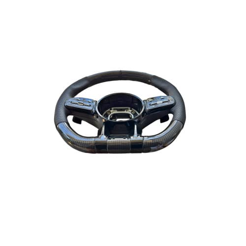 Volan sport piele perforata si carbon compatibil cu modelele Mercedes 2010-2021 Produs compatibil - nu este OEM Cod: OCH-14 2