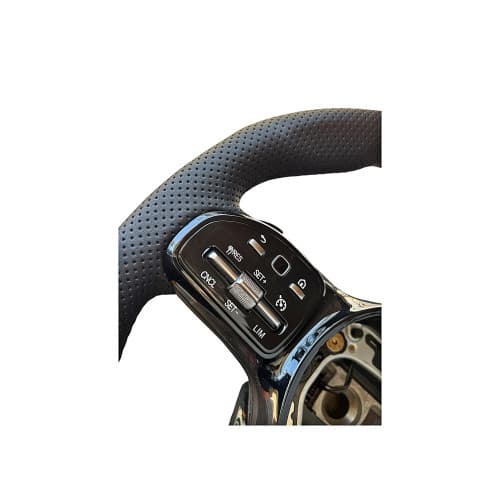 Volan sport piele perforata si carbon compatibil cu modelele Mercedes 2010-2021 Produs compatibil - nu este OEM Cod: OCH-14 3