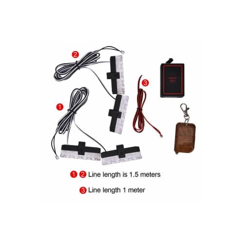 Lampa LED stroboscopica profesionala 12V cu telecomanda Cod: HH-JZD44 3
