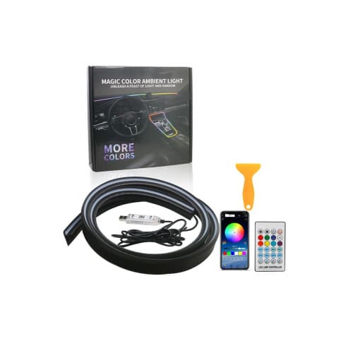 Banda LED lumina ambientala parbriz RGB digital magic light Cod: HH-PRZ150 2