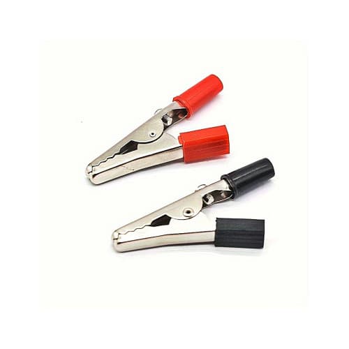 Set clesti crocodil baterie 5 cm rosu + negru 5 seturi Cod: TL-341 2