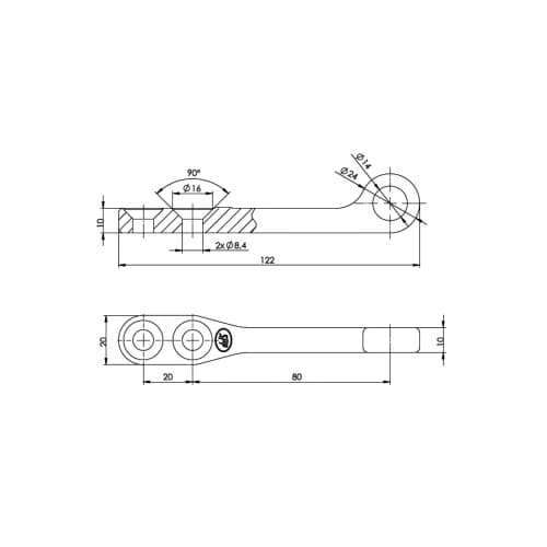 Contraplaca inchizator industriala 800 kg pentru remorca sau container Cod: Z-16-03 2