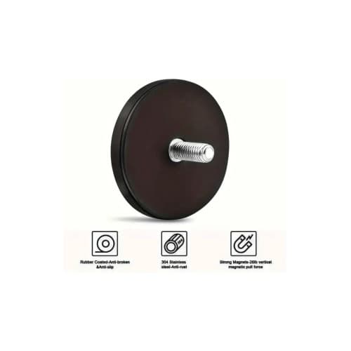 Magnet M6 cu tija si filet exterior Ø 66mm Cod: D66-M6 2
