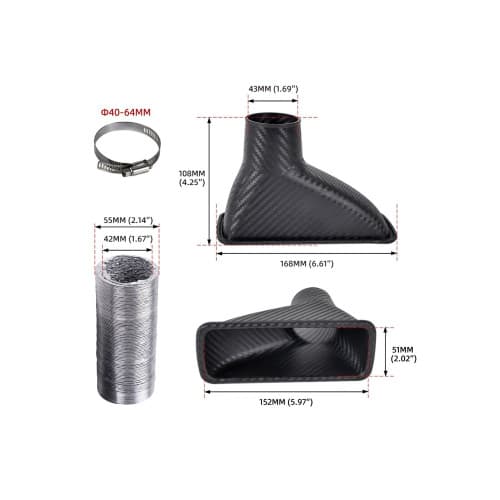 Sistem de admisie aer auto tip patrat Cod: ADM01 2