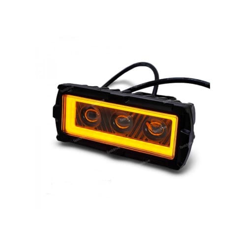 Proiector LED cu angel eyes DRL alb 1000lm Cod: ZC-3WYB 2