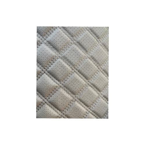 Material imitatie piele tapiterie romb cu gaurele bej /cusatura bej Cod: Y02BB