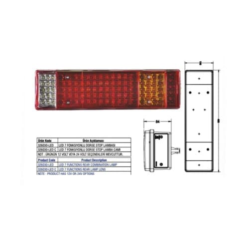 Lampa stop spate auto Led camion 24V Cod: 326030-LED 4