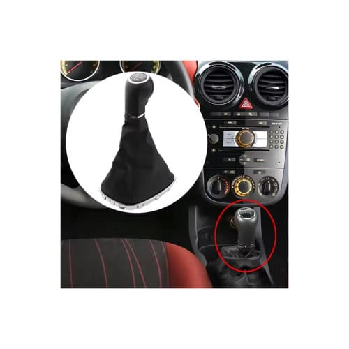 Maner si manson schimbator auto imitatie piele compatibil Opel Corsa D 2006-2014 cu 2 adaptoare pentru 5 si 6 viteze Cod: SC-114 4