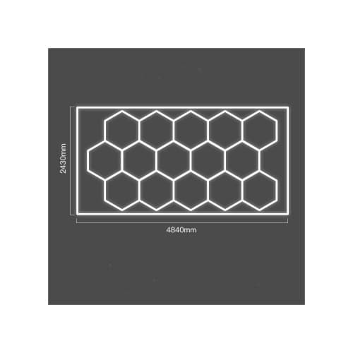 Set lumini LED hexagonale 636W 6000K alb rece pentru garaj/atelier/showroom auto Cod: HEX2 3