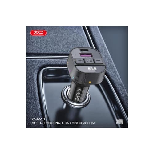 Modulator MP3 SMART cu functie handsfree auto Bluetooth V5.3 si incarcator auto USB-C PD30W + USB-A Cod: XO-BCC17 4