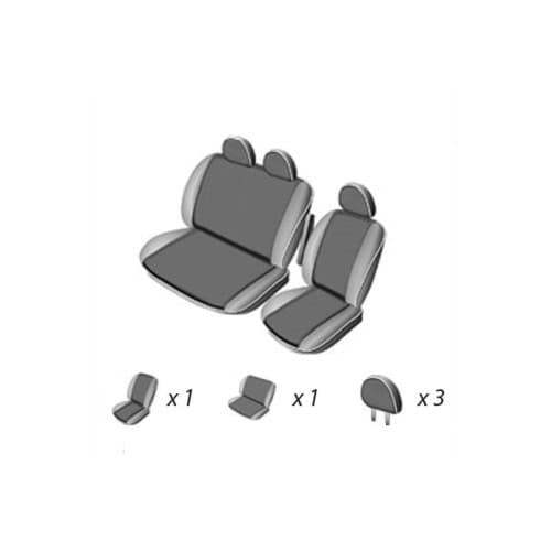 Huse scaun universale nuante de Gri BVS 2+1 pentru fata Cod: B-21A