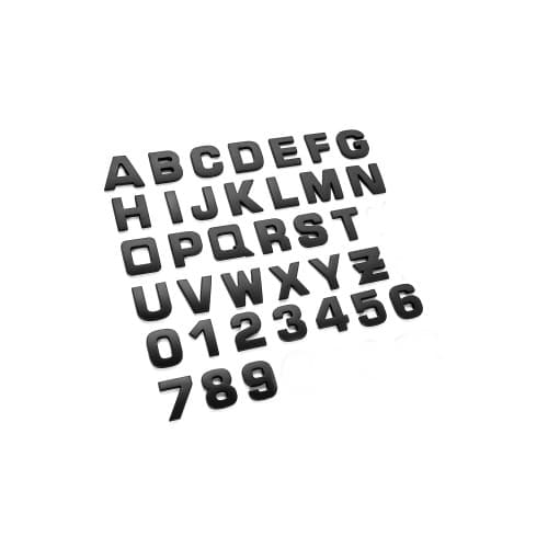 Ornament plastic auto negru mat litere si cifre 3D Cod: AL1526 2