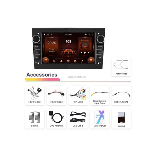 Navigatie Android 7 inch 2+64GB CarPlay Android Auto compatibila Opel Cod: A3702GR 3