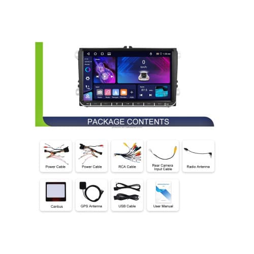 Navigatie Android 9 inch 4GB+64GB CarPlay Android Auto GPS WIFI FM RDS compatibila Volkswagen Cod: A3821 2