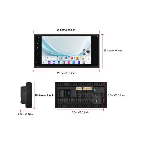 Navigatie Android ecran 7 inch 2GB+64GB CarPlay Android Auto GPS WIFI FM RDS compatibila Toyota Cod: A4123 2