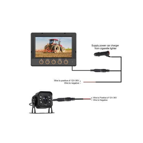 Monitor auto digital wireless 7 inch cu camera marsarier waterproof DC12V 36V Cod: A4361 2