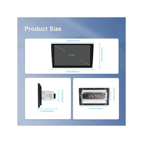 Radio FM, MP3, MP5 Player 1Din ecran 9 inch Wireless CarPlay Android Auto BT FM Cod: A3733 4