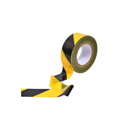 Banda delimitare santier neagra galbena 5cm x 200m Cod: YB5200 3