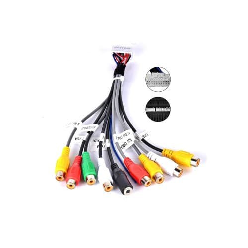 Cablu iesire RCA cu 9 pini si microfon extern compatibil navigatii Android Cod: Y3118A1