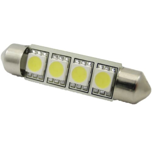 Bec LED SOFIT 42MM 4 SMD 5050 12V ROSU COD: PT72