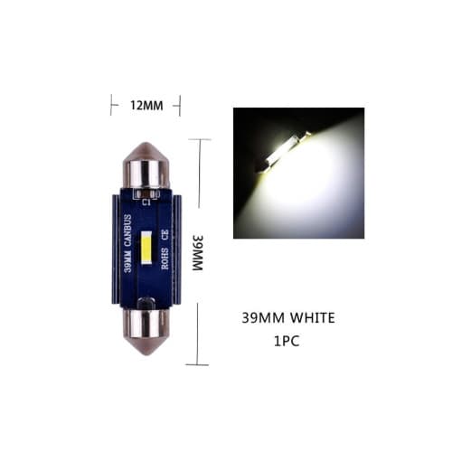 Set 2 becuri sofit 39mm SMD 1860 Canbus 12V 300 lumen lumina alba Cod: HH030 2